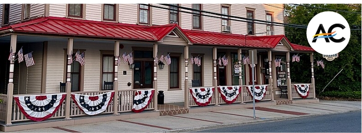 American flag decorations in Mays Landing, NJ