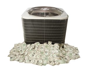 outside-ac-unit-sitting-atop-money-with-white-background